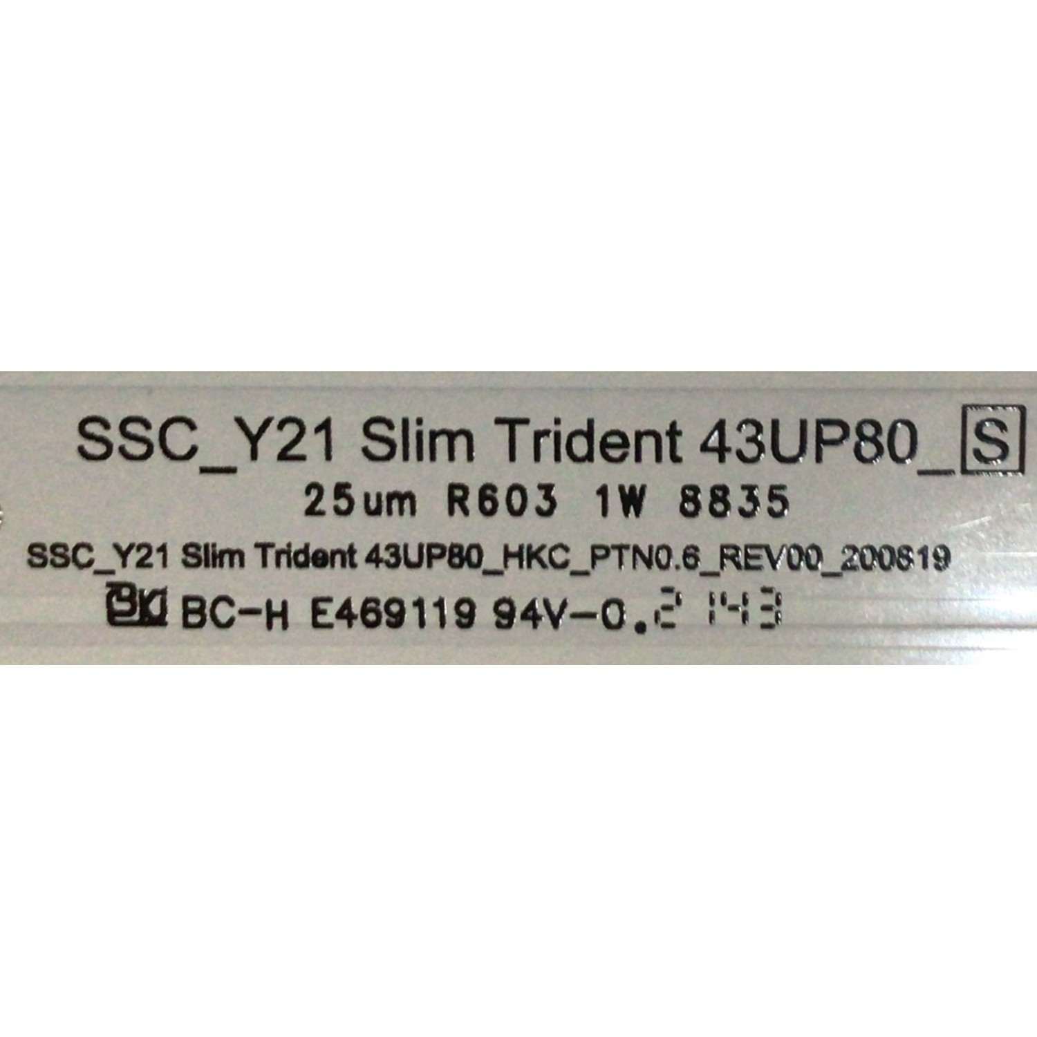 KIT DE LEDS ORIGINAL PARA TV LG 5 PIEZAS / NUMERO DE PARTE EAV65036401 / SSC_Y21 SLIM TRIDENT 43UP802_S / SSC_Y21 SLIM TRIDEN 43UP80_HKC_TP40.6_REV00_200819 / PANEL NC430TQG-VHKH3 / MODELOS 43UQ7590PUB / 43UQ8000AUB / 43UQ9000PUD / 43UQ7070ZUD - Imagen 3